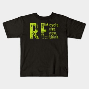 Recycle Reuse Renew Rethink Kids T-Shirt